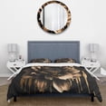 thumbnail image 3 of Designart "Elegant Black and Gold Dahlia" Floral & Botanical Bedding Covert Set - Dahlia Black Floral Bed Set With 2 Shams, 3 of 6