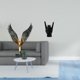 thumbnail image 2 of Estatua de la casa,Estatua de ala hecha a mano,artesanía de resina para cafetería,Escultura de alas extendidas,adorno artesanal,Estatua del gesto de la roca,Estatuas y figuras de dedos con, 2 of 8