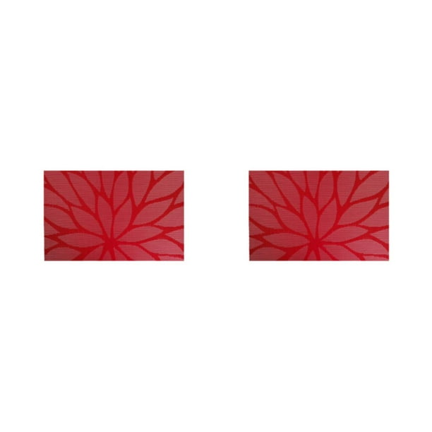 Mantel individual aislante Cateissary PVC Rosa roja 2Conjunto