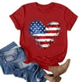 thumbnail image 4 of VerPetridure American Flag Stars Stripes Shirts for Women 4th of July Patriotic Shirt Cute Graphic Blouse USA Flag Tops Summer Tee, 4 of 4