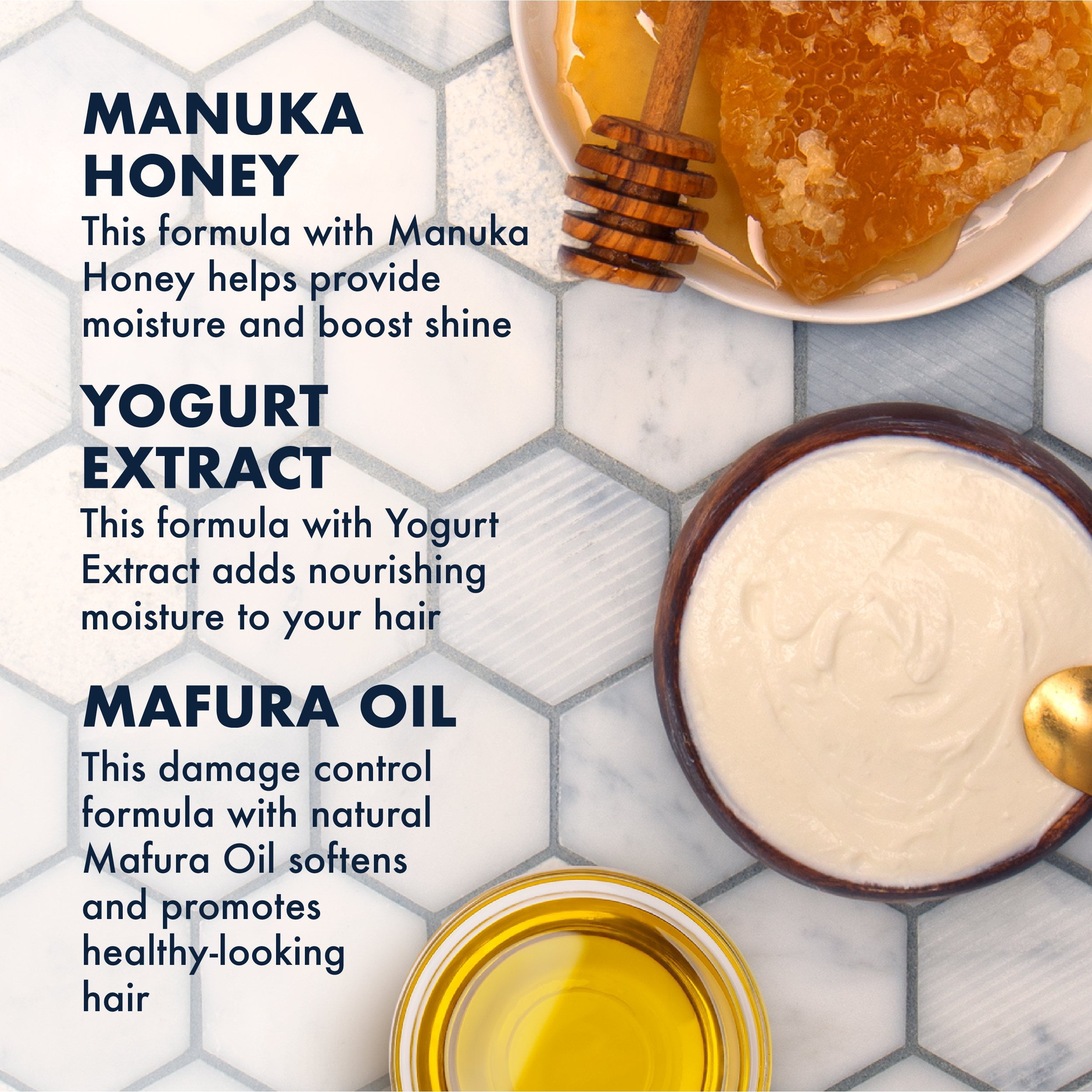 Shea Moisture Manuka Honey &amp; Yogurt Hydrate + Repair Combo Kit, Multi-Action Leave-In Hair Spray 8oz, Protein-Strong Treatment, Deep Conditioning for Hair 8oz