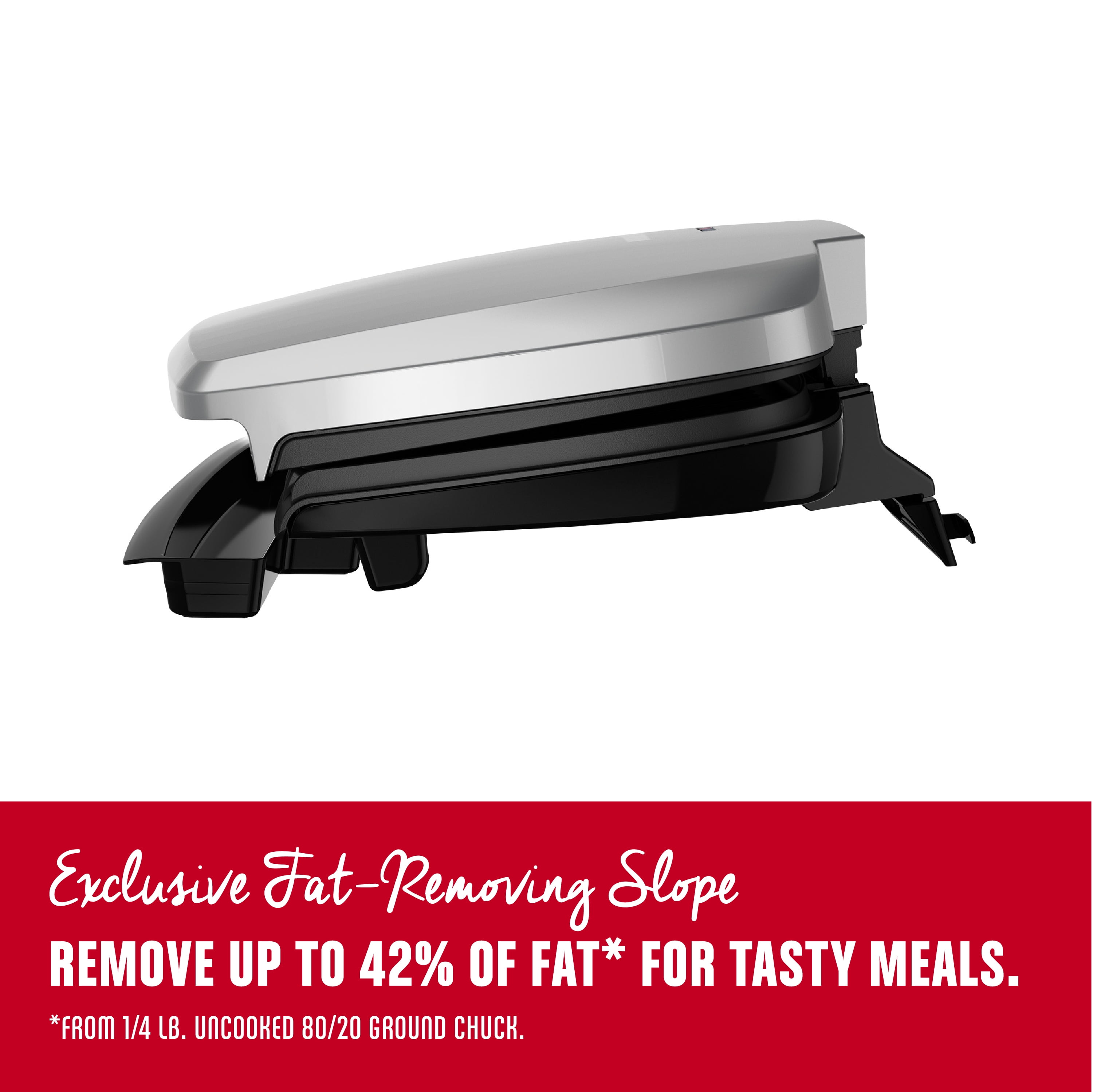 George Foreman 9-Serving Classic Plate Grill and Panini Press, Silver, GR390FP