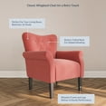thumbnail image 4 of BELLEZE Accent Chair Armchair for Living Room - Allston (Brick), 4 of 7