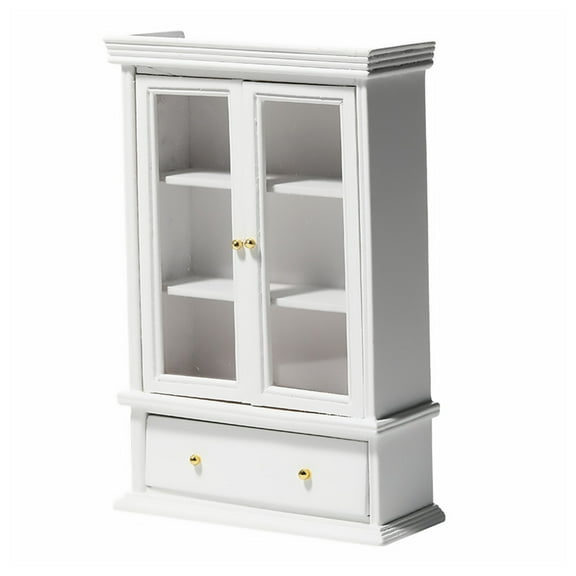 1Pc Mini Furniture Model Mini Cabinet Small Glass Case DIY Furniture Adornment