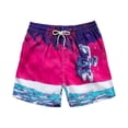 thumbnail image 5 of zuwimk Men’s Short Elastic Waist Drawstring Casual Summer Beach Shorts Purple,S, 5 of 5