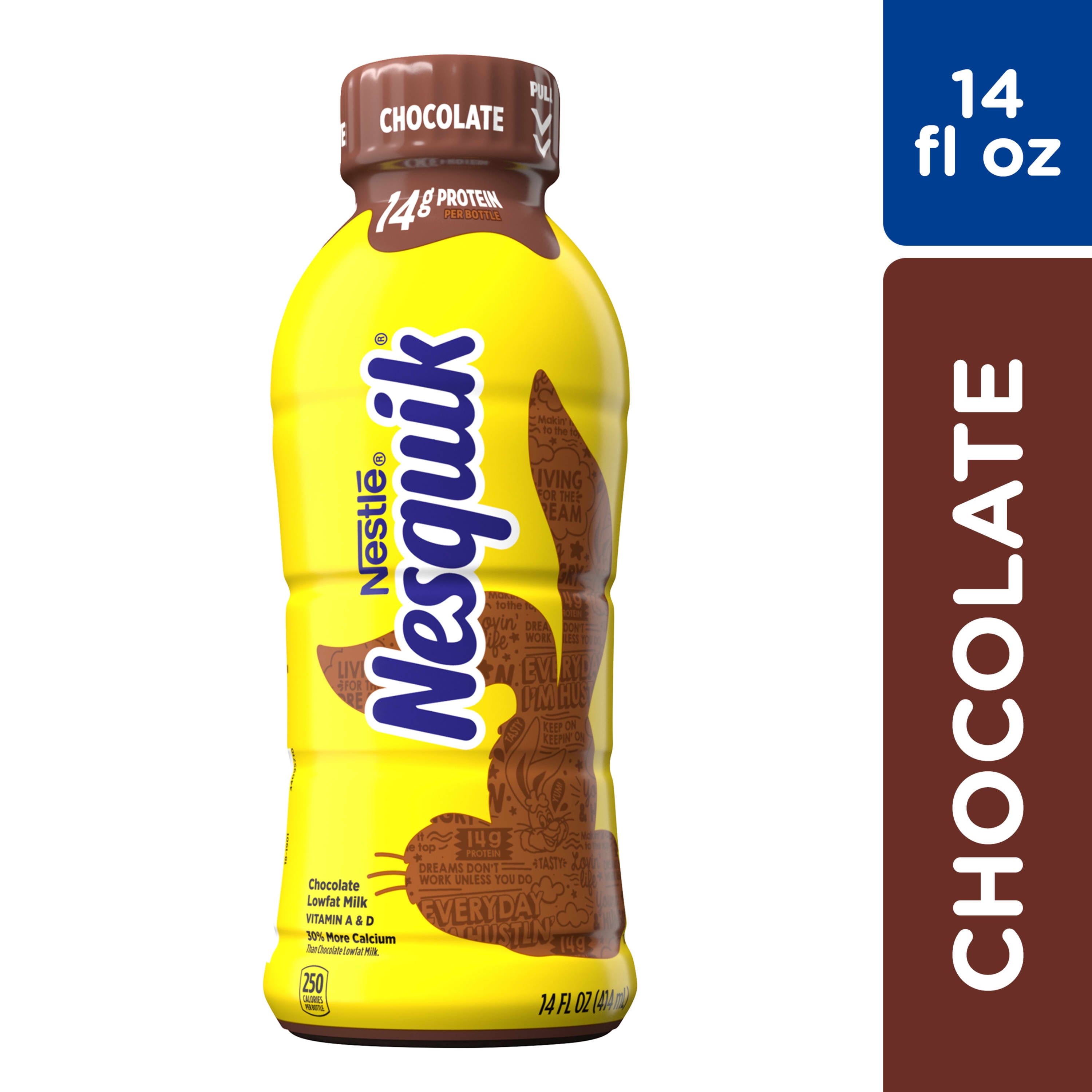 Nestle Nesquik Chocolate Lowfat Milk, Ready to Drink, 14 fl oz