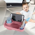 thumbnail image 4 of Tgbvmt Car Baby Tray, Multi-Functional Cup Holder Snack Tray, Portable and Easy to Clean, Non-Toxic Material for Car Seats, Ideal for Parents Caregivers, Perfect for Road Trips Family Travel, 4 of 6