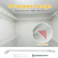 thumbnail image 2 of 4 Pcs Supports d'Étagère de Placard, Supports pour Étagères en Fil Métallique, Accessoires de Support de Placard pour Étagères de 12 Pouces de Largeur, 4 x Support d'Étagère RV, Blanc, 2 of 7