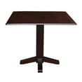 thumbnail image 2 of International Concepts T15-36SDP 36 in. Square Dual Drop Leaf Dining Table, Rich Mocha, 2 of 2