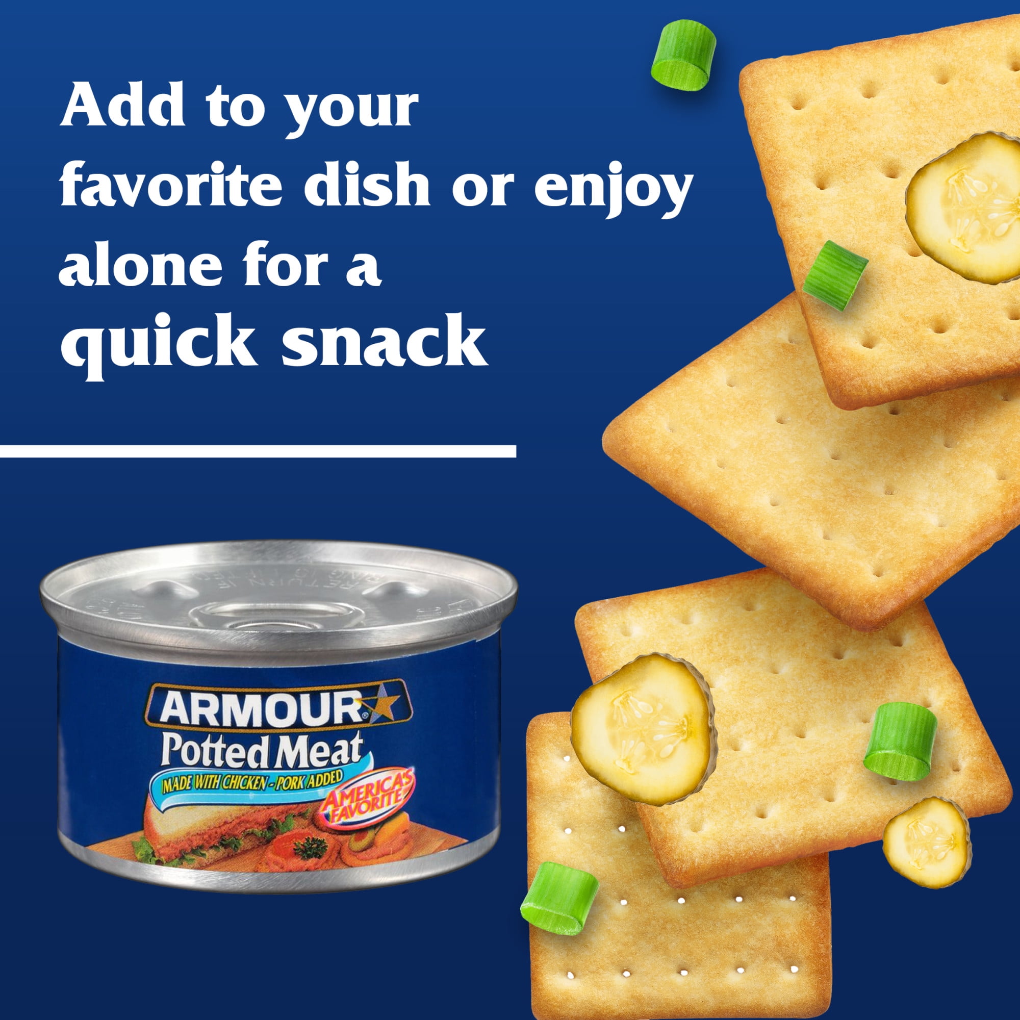 (8 pack) Armour Star Potted Meat, 10g Protein Per Serving, Canned Meat, 3 oz. Can (Pack of 6)