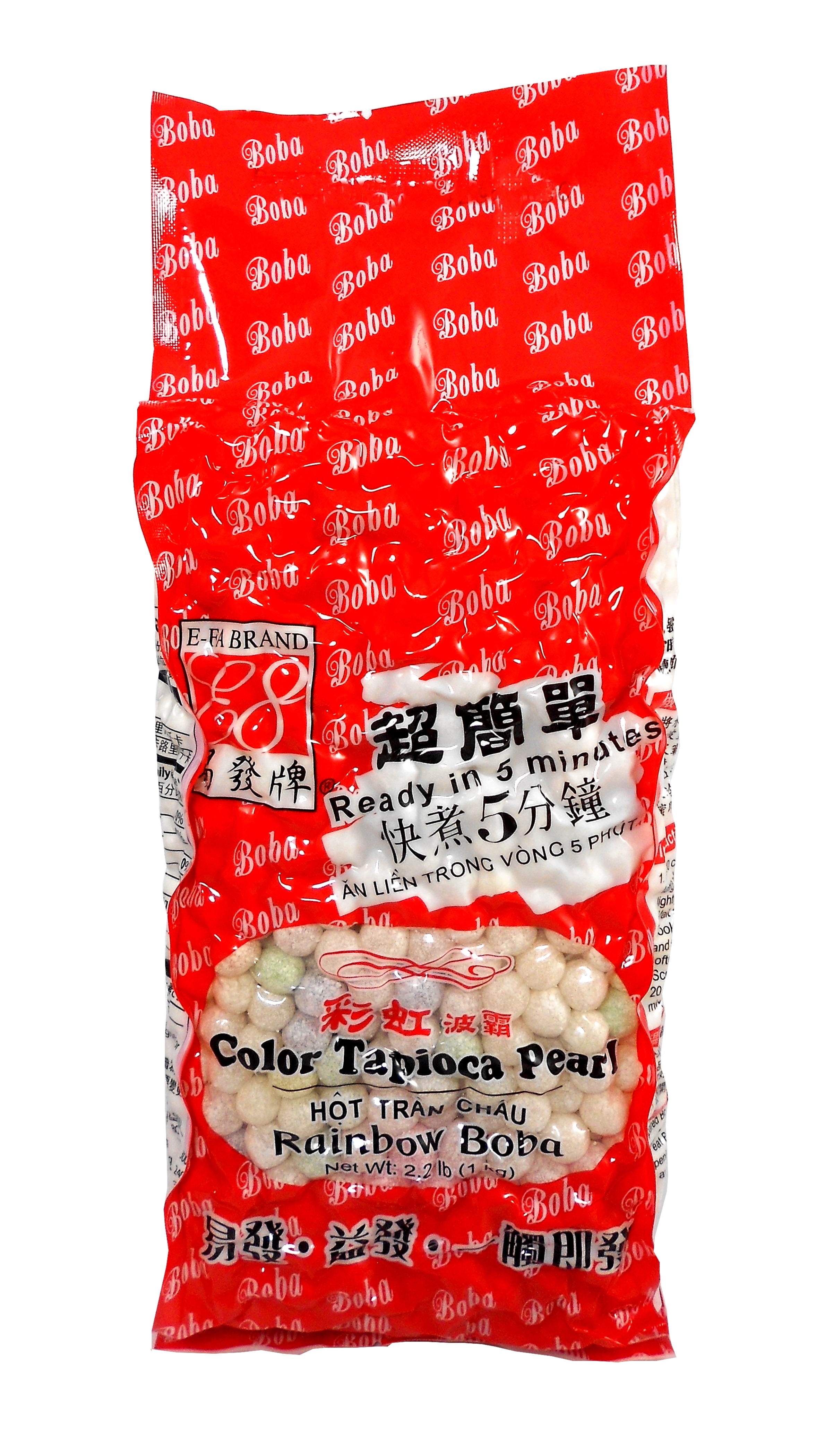 EFa Rainbow Boba Tapioca Pearls 2.2 lbs.
