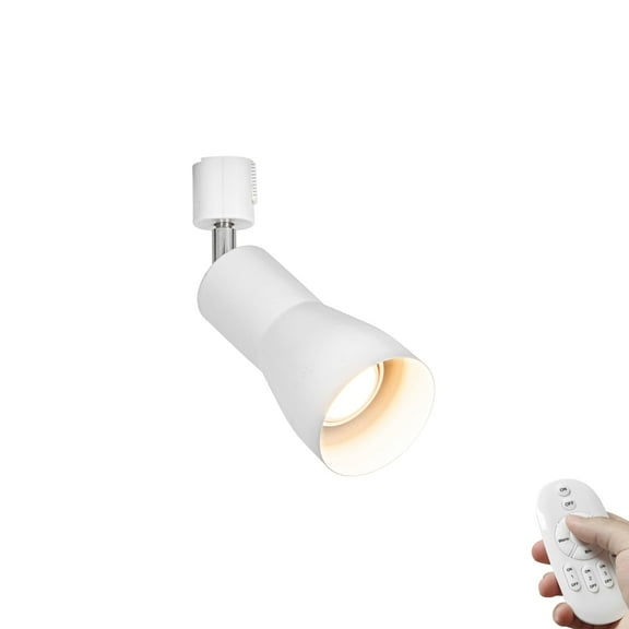 KAYYELAMP Adjusted Angle Rotated Degree J-Type Focusing Lighting Dimmable Remote Track Lamp White Metal Vintage Design for Kitchen Bar Loft Store