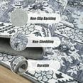 thumbnail image 7 of Lochas Vintage Boho Fluffy Rug Chenille Low Pile Area Rugs for Bedroom Living Room Indoor Floor Carpet Home Decor,9'X11',Gray, 7 of 7