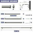 thumbnail image 2 of Jolicasa 1" Diameter Curtain Rod for Windows 66" to 120",Adjustable Modern Curtain Rods with Brackets,Easy to Install,Gunmetal Grey, 2 of 9