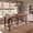 Natural, variant on Finmind 71" Solid Wood Counter Height Dining Table, Industrial Bar Table with Footrest for 6‑8, Café & Restaurant, Black