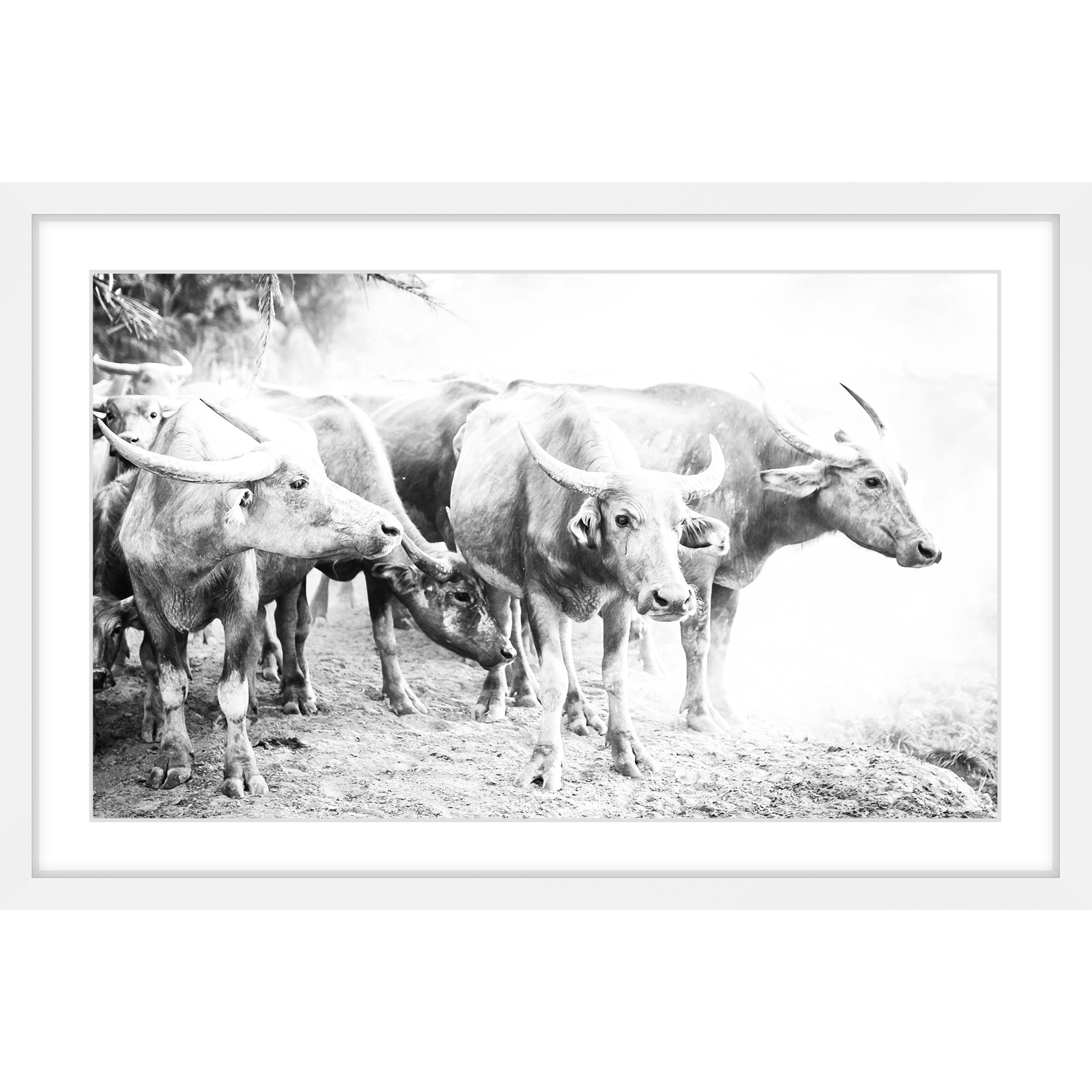Marmont Hill "Bovine Herd" Framed Painting Print