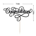 thumbnail image 2 of Adorno para tartas Naicaek, felicitaciones, clase 2026, negro, 2 of 7