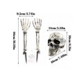 thumbnail image 2 of SXcggal Halloween Decorations Luminous Skeleton Hand Ground Stake For Outdoor Garden Yard Party Scary Display Glowing Prop Practical Basic Card Slot For Garden, 2 of 8