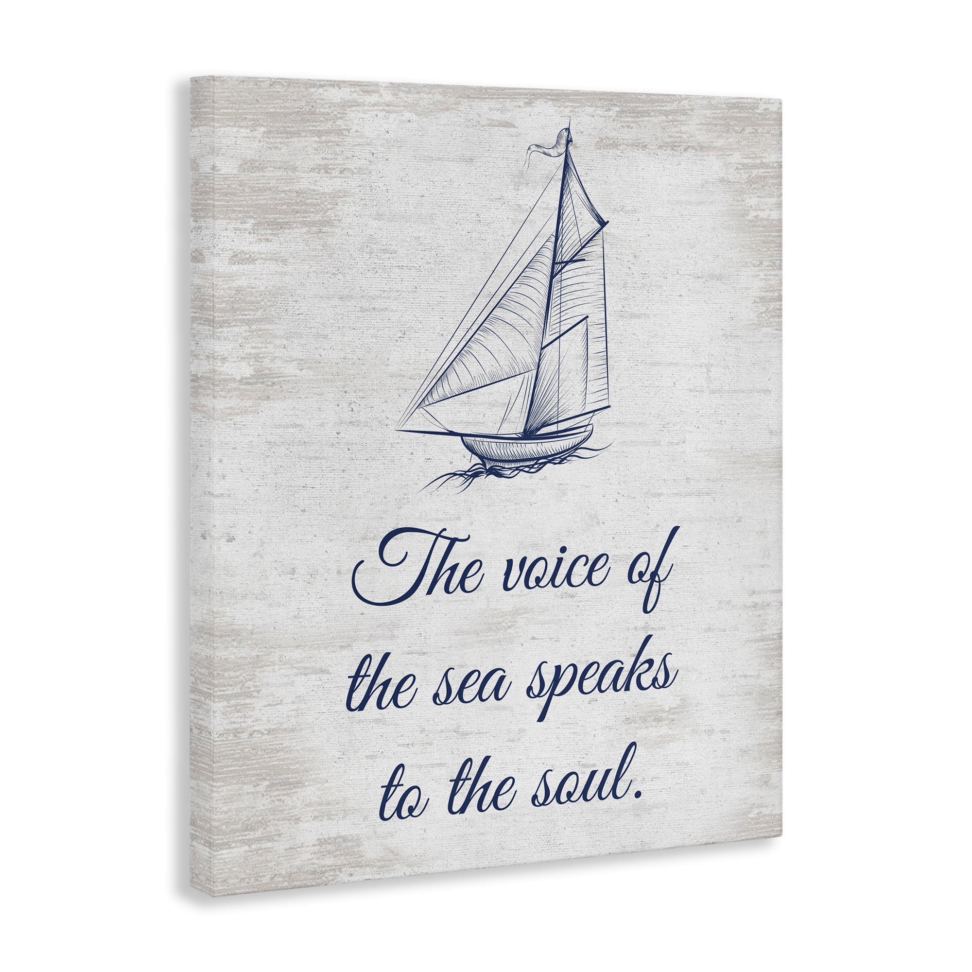 Stupell Industries Voice Of The Sea Transportation Painting Gallery Wrapped Canvas Art Print Wall Art, 36 x 48