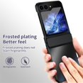 thumbnail image 2 of ELEHOLD for Samsung Galaxy Z Flip 5 Luxury Plating Case with Hinge Protection,Frosted PC Plating Full Body Protective Non-Slip Shockproof Case for Samsung Galaxy Z Flip 5,Black, 2 of 10