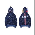thumbnail image 1 of QIUPING Sweat à Capuche Imprimé Requin Zip pour Hommes et Femmes, Veste à Manches Longues Camouflage, 1 of 3
