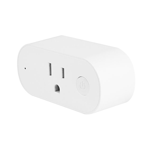 15A 2200W Mini WiFi Smart Socket US Plug Smart Outlet APP Remote Control Timer Function Voice Control Compatible with Google Assistant/Alexa/ IFTTT