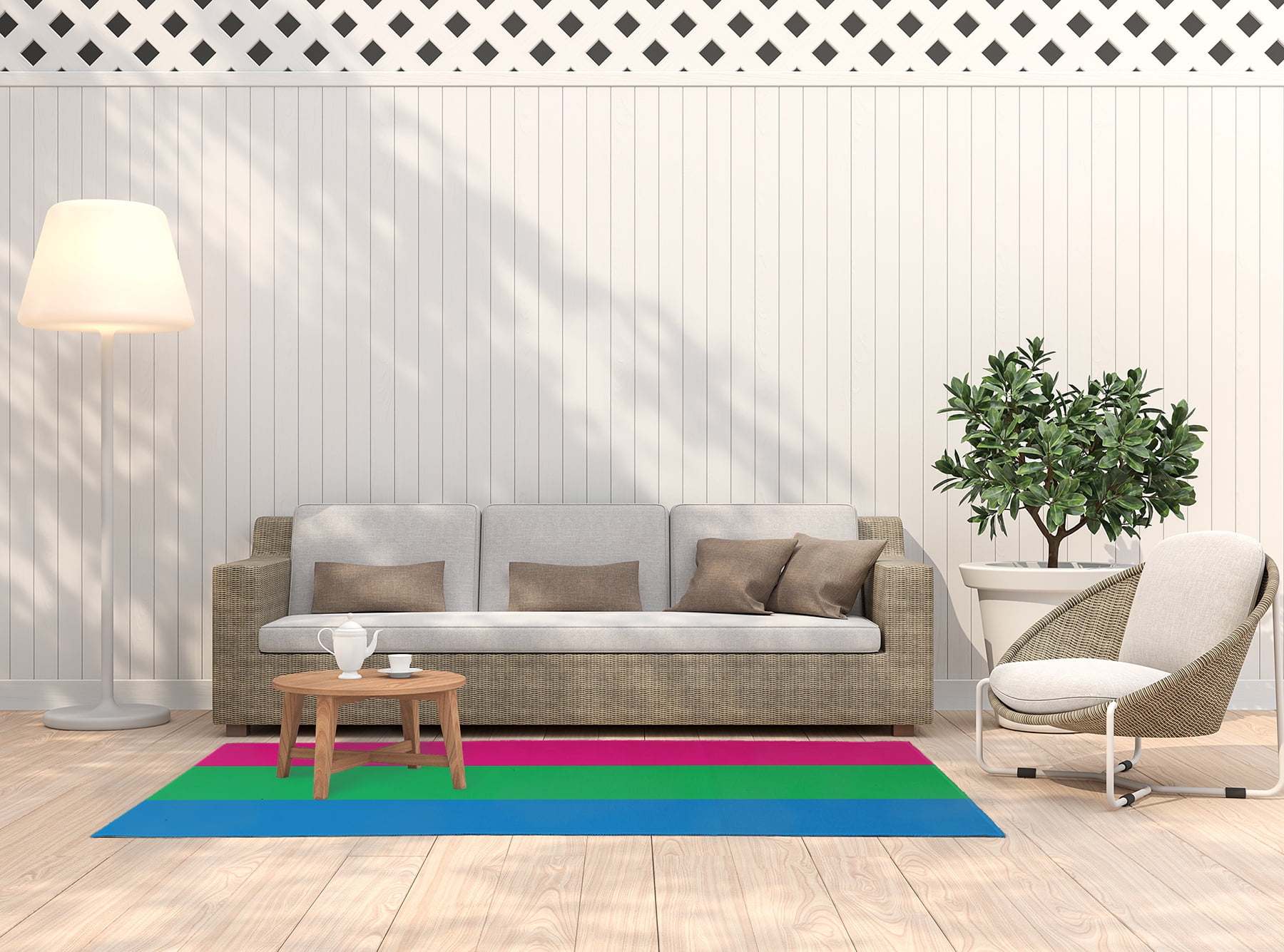 Simply Daisy 5' x 7' Polysexual Polysexual Chenille Indoor/Outdoor Rug