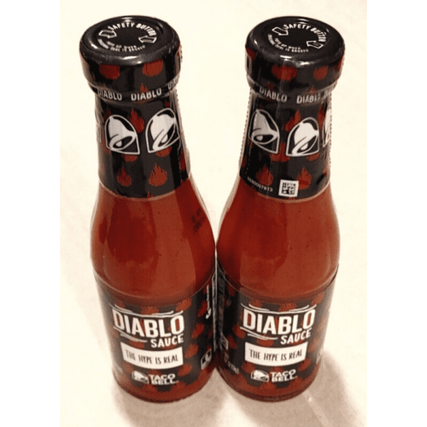 Taco Bell Diablo Sauce Two 7.5 oz Bottles
