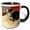 Black/White, variant on 3drose, Tabby Kitten Named Miss Pip Squeak, 15oz Two-tone Yellow Mug