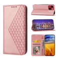 thumbnail image 1 of SaniMore for iPhone 14 Plus 6.7" PU Leather Case RFID Blocking, Magnetic Closure Flip Wallet Cover with Wrist Strap Card Slot & Multi-Angle Kickstand All-Inclusive Protective Shell, Rosegold, 1 of 10