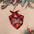 thumbnail image 4 of TZYUDK Pet Christmas Tartan Plaid Dog Bandana Scarf Costume for Small Medium Large Dogs Cats A Cloth, 4 of 5