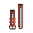 thumbnail image 2 of Garmin QuickFit® 20 Watch Bands Flame Red/Graphite Silicone, 2 of 2
