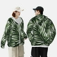 thumbnail image 5 of Picia Tropical Palm Leaves1 Women's Men's UPF 50+ Sun Protection Hoodie Shirt Long Sleeve SPF Fishing Outdoor UV Hiking Lightweight Shirts-Small, 5 of 9