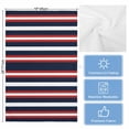 thumbnail image 5 of Red Navy Blue Striped Kitchen Towels Set of 3, Water Absorbent Dish Towel, Contemporary Minimalist Aesthetic Decorative Hand Towels - Quick Drying Cloth for Cooking Baking, 18x28 Inch, 5 of 8