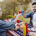thumbnail image 4 of 4th of July Tablecloth 60 x 84 inch Memorial Day Patriotic Table Cloths Waterproof American Flag Table Cloth for Rectangle Table, 4 of 6