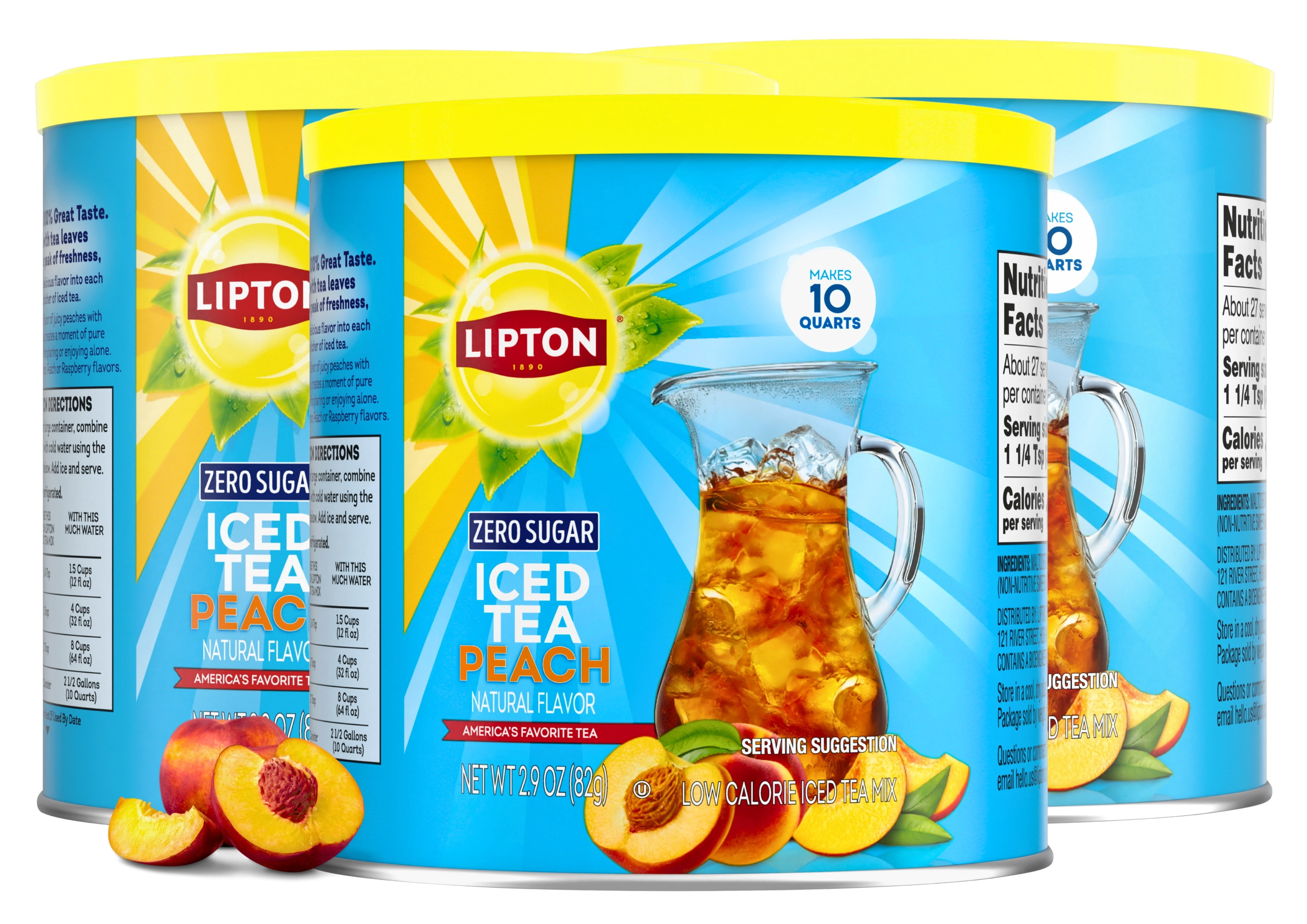4C, Iced Tea Mix Variety Pack, 3.16 Oz, 44/pack, Sugar-Free with