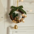 thumbnail image 2 of Christmas Wreath for Window, 2 Pcs Christmas Wreath Bows with Jingle Bells and Pinecone Hanging Christmas Hanging Ornaments for Car Door Window Christmas Decoration (Green and Red), 2 of 6