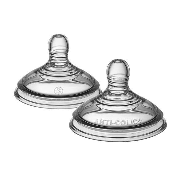 Tommee Tippee Advanced Anti-Colic Fast Flow Baby Bottle Nipples, 6m – 2pk