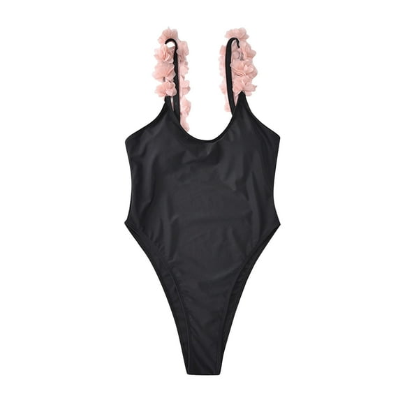 Ketyyh-chn99 Bikini Underwear for Women Swim Dresses for Women Women's Beachwear high waisted bikini one piece swimsuit Black,M