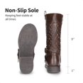 thumbnail image 5 of Botas de Montar de Moda para Niñas hasta la Rodilla DREAM PAIRS Talla 2 Marrón, 5 of 5