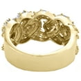 thumbnail image 4 of 10K Yellow Gold Baguette Diamond Miami Cuban Link 12mm Fancy Pinky Ring 1.15 CT., 4 of 5