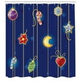 thumbnail image 3 of Ambesonne Christmas Shower Curtain, Xmas Objects Art, 69"Wx84"L, Multicolor, 3 of 3
