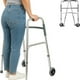 thumbnail image 1 of Andadera Ortopédica 2 en 1 con 2 Ruedas | Andador Plegable de Aluminio Ajustable en Altura | Puños Acojinados y Ruedas 5" | Apoyo para Adultos Mayores hasta 110 kg, 1 of 9