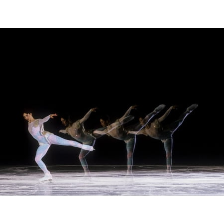 Sequence of Female Figure Skater in Action Print Wall