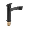 thumbnail image 3 of Grifo de fregadero de cobre, agua fría y caliente, a prueba de óxido, grifo mezclador de lavabo moderno para baño, cocina, negro, 3 of 5