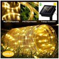 thumbnail image 4 of Manguera de tubo LED solar de 20 m, color blanco cálido con panel solar y batería, 4 of 6