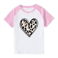 thumbnail image 1 of Rbaofujie T-Shirt à Manches Courtes à Col Rond pour Fille avec Imprimé Graphique de Lettres, 1 of 9
