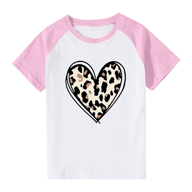 Rbaofujie T-Shirt à Manches Courtes à Col Rond pour Fille avec Imprimé Graphique de Lettres