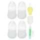 thumbnail image 1 of Juego de biberones para bebés, biberón con tetina de alimentación para recién nacidos de doble escala y cuello ancho suave para lactancia materna, color blanco, 1 of 14