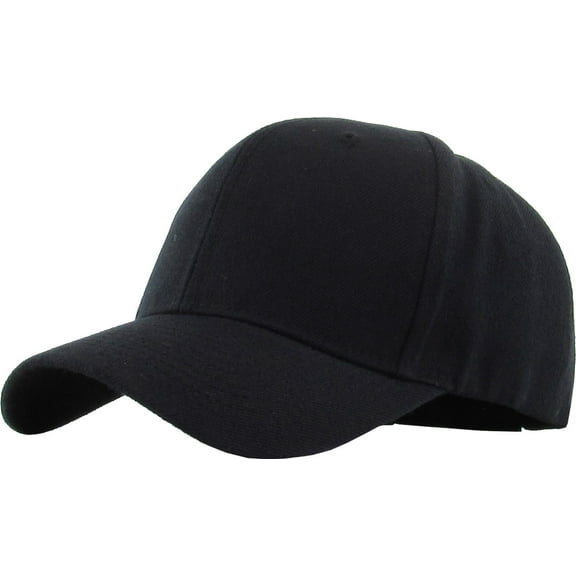 Solid Baseball Cap Velcro Adjustable Closure Plain Dad Hat